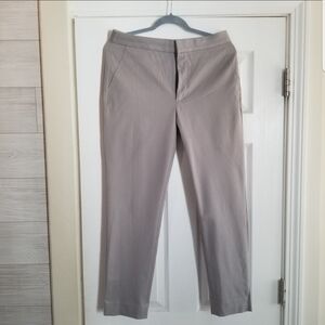 Banana Republic Light Gray Women's High Rise Slim Ankle Tailored Career Pant 8